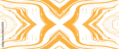 Vector yellow and white marble fluid paint organic background..