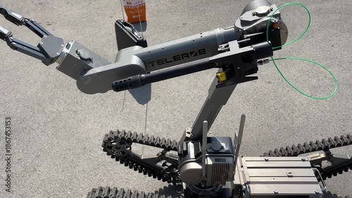 Almaty, Kazakhstan - 03.20.2023 : A robot for defusing mines, bombs and shells.