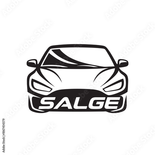Modern sports car logo design isolated on transparent background