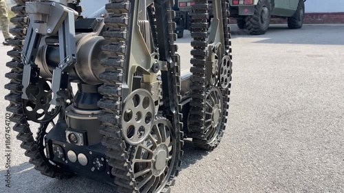 Almaty, Kazakhstan - 03.20.2023 : A robot for defusing mines, bombs and shells.
