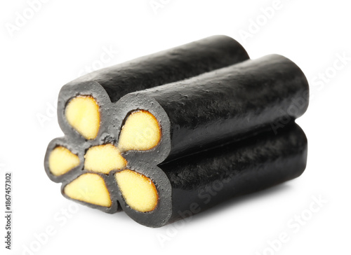 Quadro su tela One natural licorice candy isolated on white