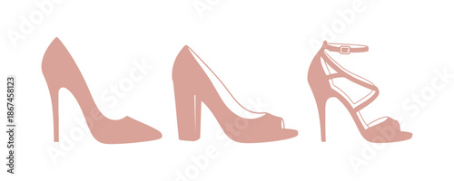 gorgeous fashion heels isolated icon design, vector graphic illustration

