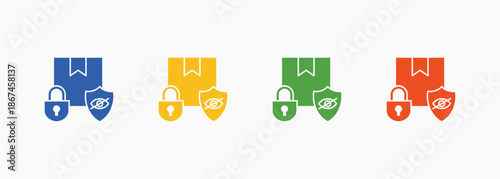 Trade Secret Icon Set Color Multiple Style Collection