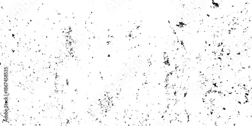 White, black dust overlay distress grungy grain, noise effect paint wall. small particles of debris and dust. crack and scratch dust paint concrete wall. subtle halftone grunge urban texture vector.