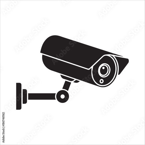 Vector  cctv camera icon in flat style