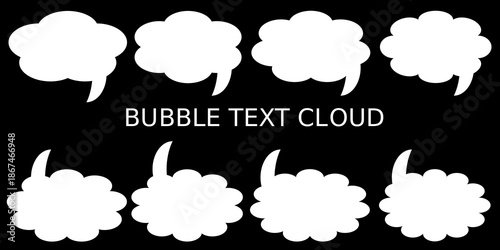 Dialogue Box White Cloud Bubble Text