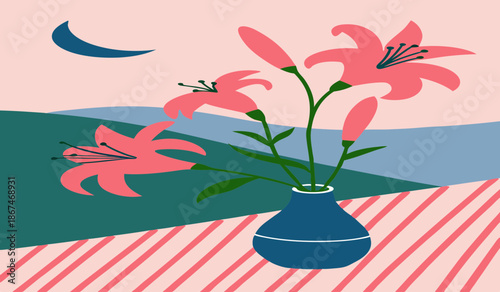 Paper cutout of person standing at edge of bridge made of books deep navy and warm beige symbolizing knowledge as path forward