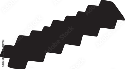 Black arrow pointing upwards in a zigzag pattern