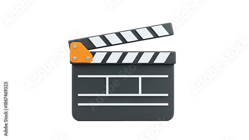3D Render of a Film Clapperboard