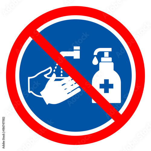 Wash and Sanitise Hands Symbol Sign ,Vector Illustration, Isolate On White Background Label. EPS10