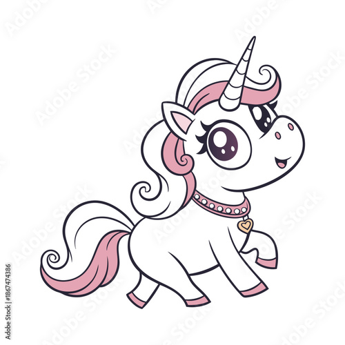 Cute cartoon animal vector illustration of happy pets and farm animals