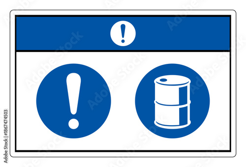 Notice Chemical Storage Area Symbol Sign, Vector Illustration, Isolate On White Background Label.EPS10