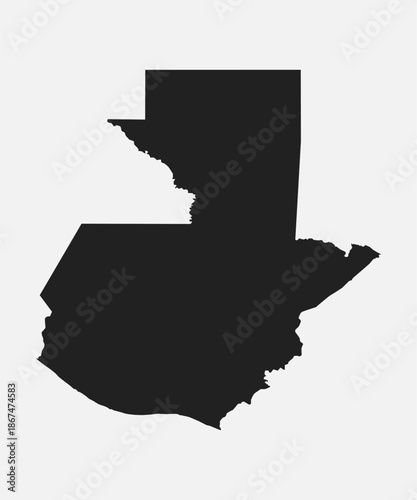 Map Guatemala, template American outline country