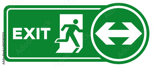 Exit Two Way Arrow Symbol Sign, Vector Illustration, Isolate On White Background Label. EPS10