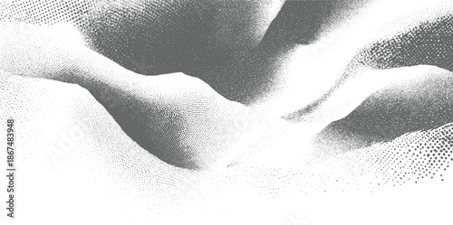 Abstract grayscale stippled texture with flowing organic shapes and gradients background monochrome