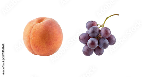 peach and berry bunch isolated transparent background 