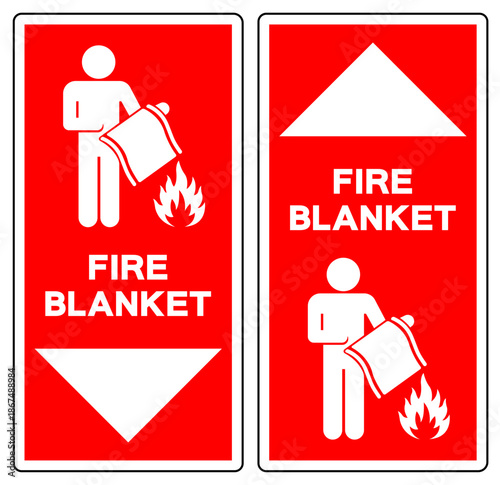 Fire Blanket Symbol Sign, Vector Illustration, Isolate On White Background Label.EPS10
