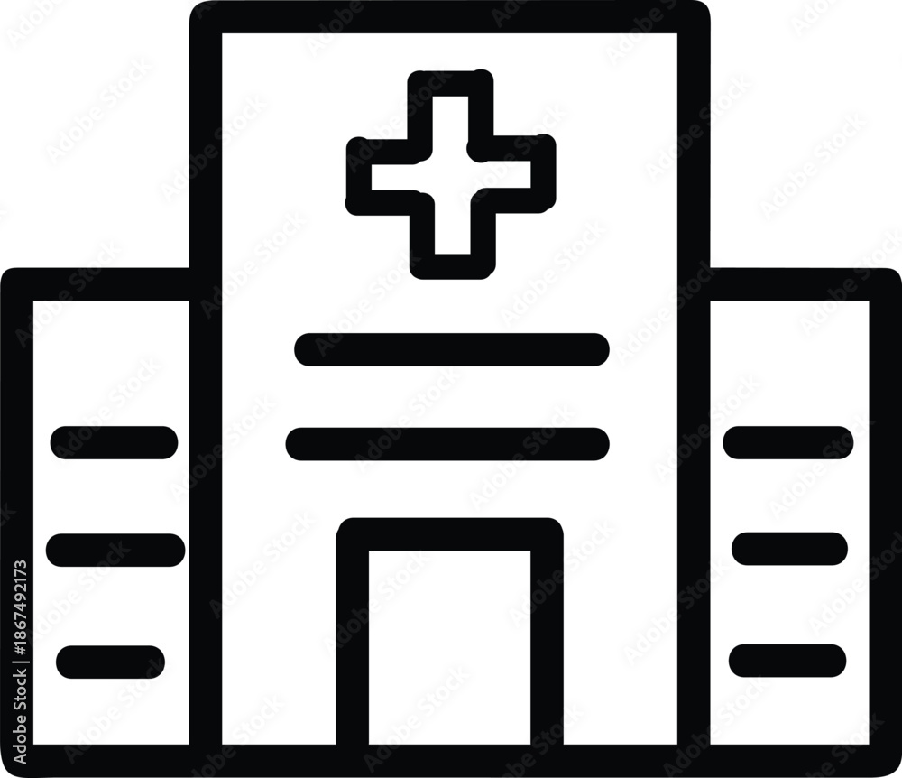 Obraz premium Building icon set. Containing structure, landmark, condo, government, school, church, hotel, shop, hospital, public buildings and more. Editable line icons. Vector illustration