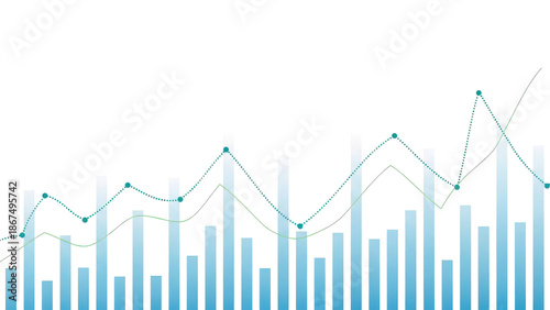 Transparent or png stock market investment trading graph growth.Trade business analytics graph and financial chart.Business trade analytics line graphs and financial chart investment. PNG chart