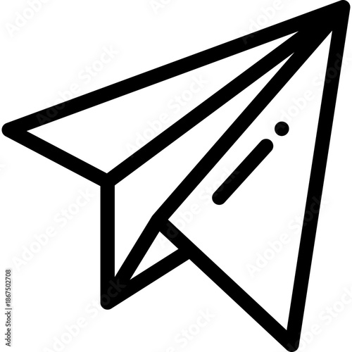 Paper Plane Icon Perfect for Messaging and Communication