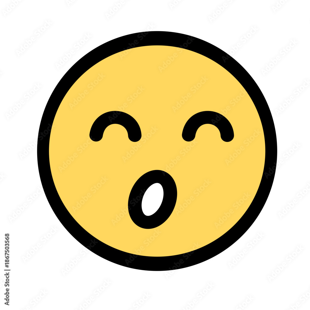 Fototapeta premium Funny emoticons with facial expressions