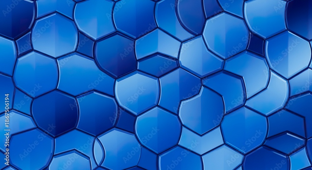 Fototapeta premium Abstract blue geometric pattern textured background repeating tile