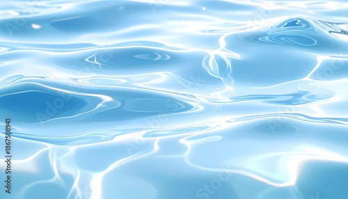 Sparkling Blue Water Surface with Ripples　輝く水面と波紋の青い背景イラスト　デジタルイラスト
