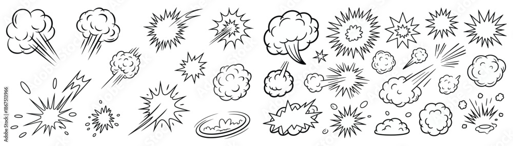 Obraz premium Explosive cloud illustrations