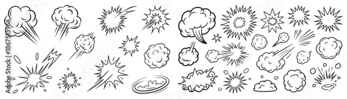 Explosive cloud illustrations