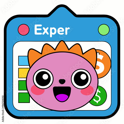 Expert badge with cartoon character