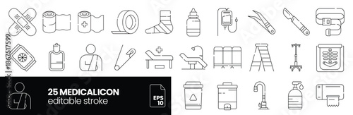 mega pack icon set symbol template for graphic and web design collection logo vector illustration and editable stroke