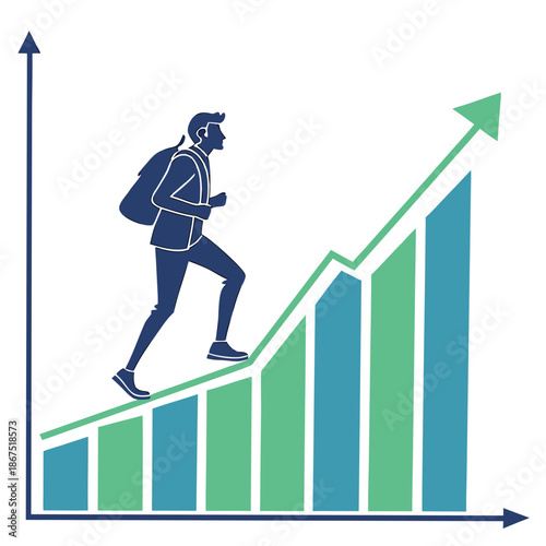 Принти на полотні Achieving growth and success