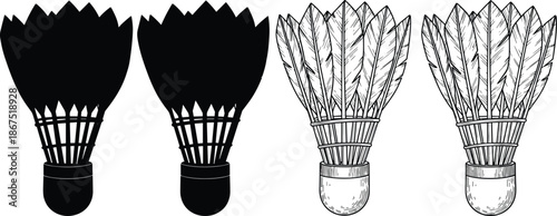 Set of elegant rose flower silhouettes and line art icons, featuring blooming buds and full blossoms for romantic floral design. (20 words)