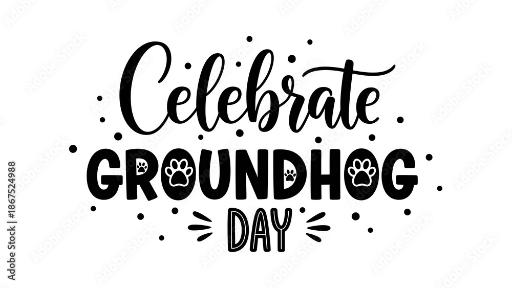 Fototapeta premium Celebrate groundhog day with fun and festivity