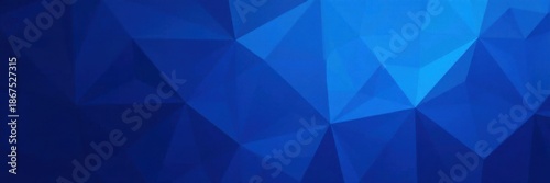 Deep blue fractal geometric triangle pattern Abstract polygon background design , complex, minimal