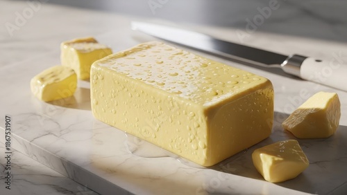 Parmesan cheese and a grater sit on a rustic wooden board prepared for cooking