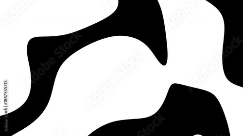 Zebra animation black and white abstract pattern image shows a playfully moving zebra in a dynamic animated style.