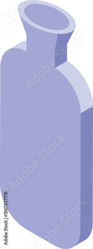Isometric hot water bottle icon providing warmth and comfort, perfect for representing relaxation and pain relief