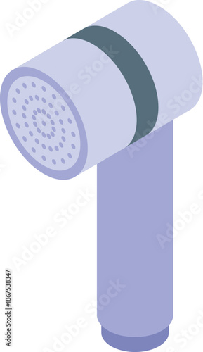 Isometric shower head providing a relaxing and invigorating shower experience, promoting bathroom hygiene and personal care