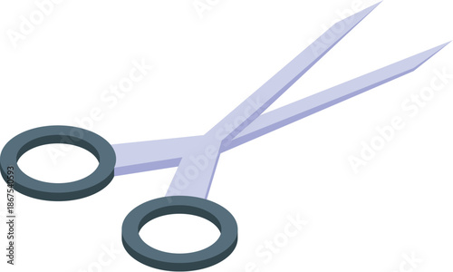 Surgical forceps holding tissue during operation isometric view