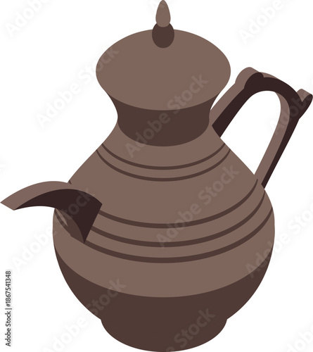 Metal teapot pouring a stream of hot tea, perfect for a traditional moroccan tea ceremony