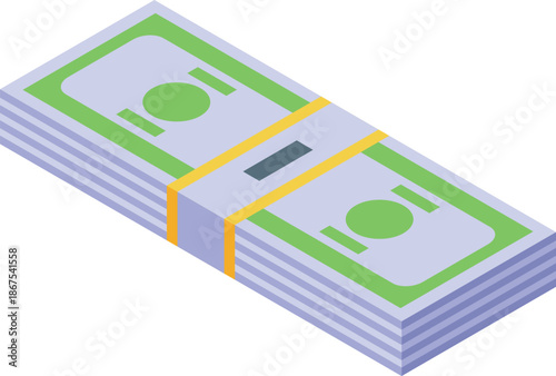 Bundle of banknotes representing financial success, earnings, and wealth accumulation