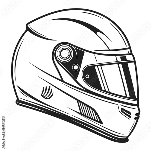 Modern racing helmet