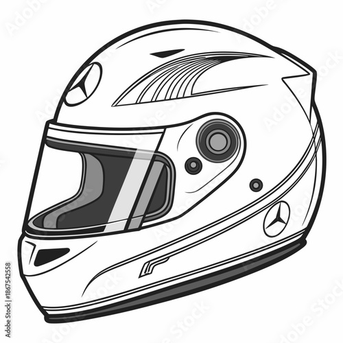 Mercedes formula one helmet