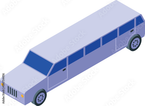 Luxurious silver limousine waiting outside a building, ready to transport vips in style and comfort