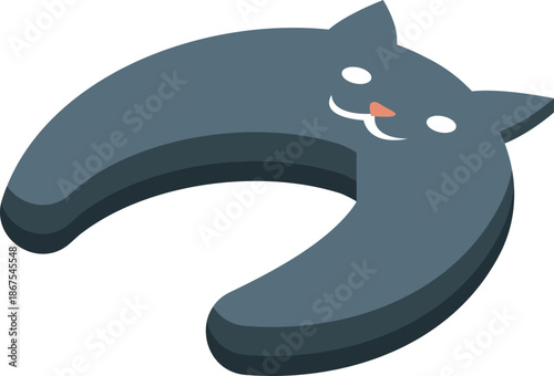 Soft and supportive cat shaped travel pillow ensuring comfortable rest during journeys