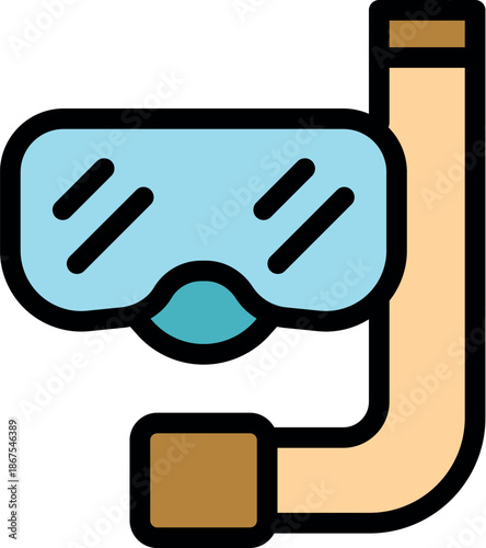 Diving mask and snorkel equipment enabling underwater exploration, ideal for snorkeling and diving activities