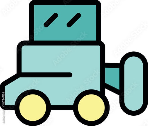 Combine harvester working in field, gathering crops during harvest season