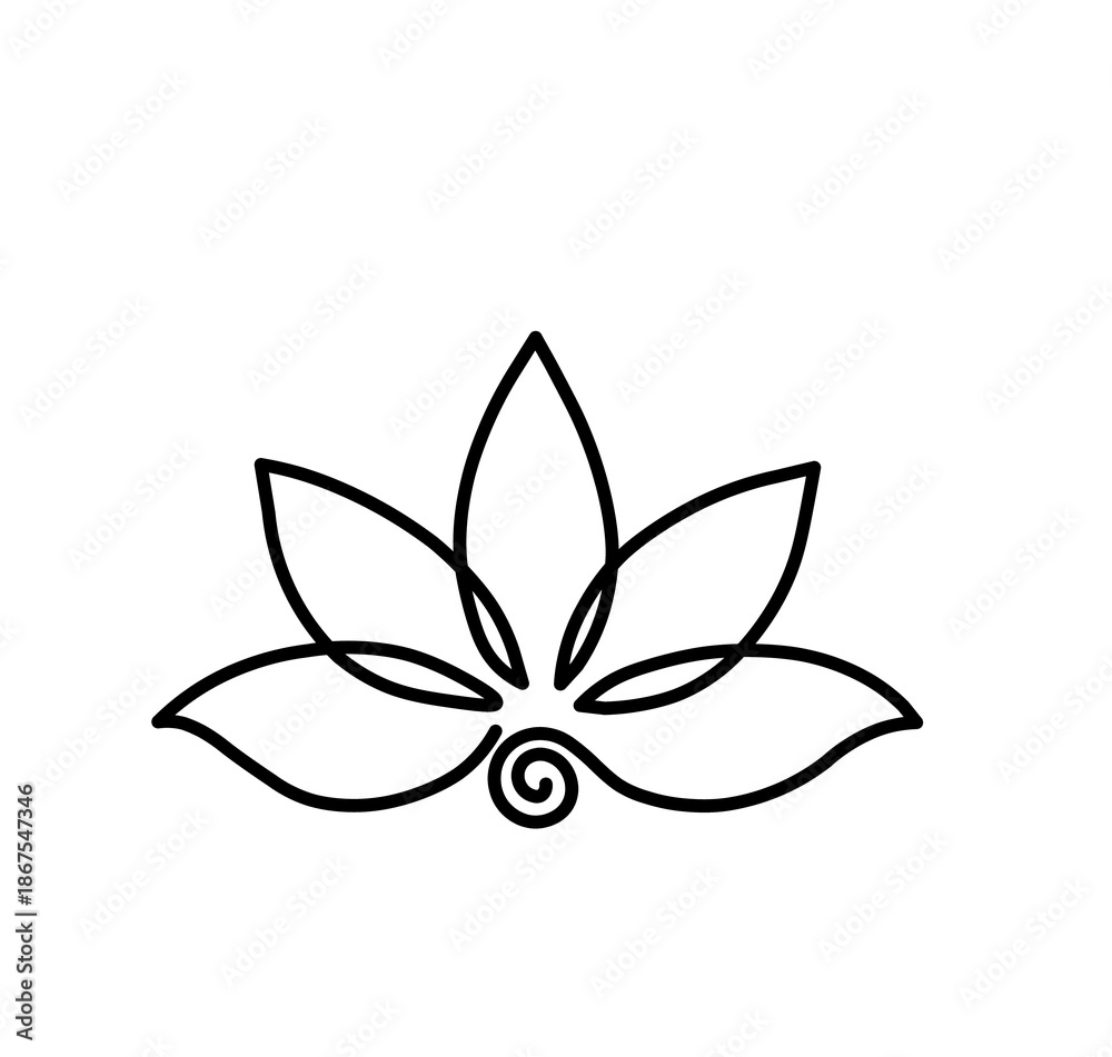 Obraz premium black and white flower