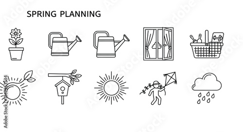 Spring planning activities Vector